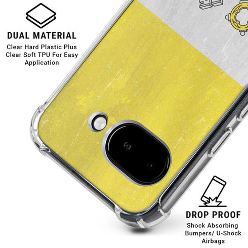 Vatican City Flag Distressed Google Pixel 9a Clear Case